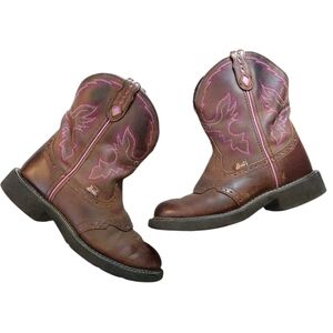 Justin Gemma Gypsy Boots Leather Western Women's Cowboy Boots Size 7 B